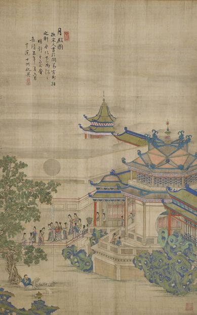CHINE - XIXe siècle
Encre et couleurs sur...