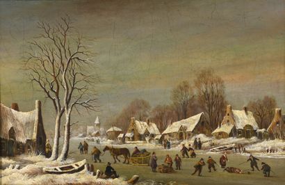 null VERMEULEN Andries (Continuation of)
1763 - 1814

Winter landscape with skaters

Oil...
