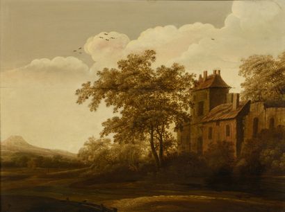 null WATERLOO Anthony (Attributed to)
Lille 1610 - Utrecht 1690

House near a road...