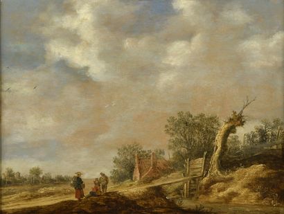 null NEYN Pieter De (Attributed to)
1597 - Leyden 1639

Landscape with wooden bridge...