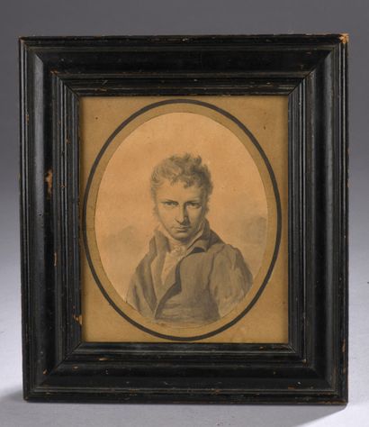 null FRENCH ROMANTIC SCHOOL First half of the 19th century. 

Portrait of a young...