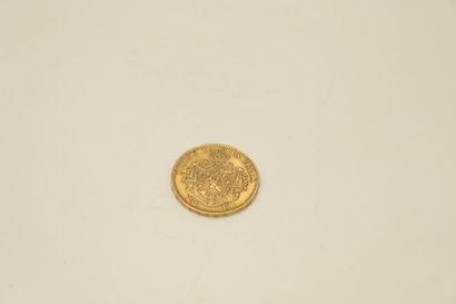 null Pièce en or de 20 Francs Leopold II roi des belges (1870).


Poids : 6.4 g.