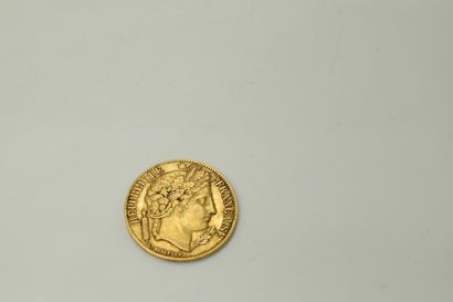 null Pièce en or de 20 francs Cérès tête laurée (1851)
Poids : 6.41 g.