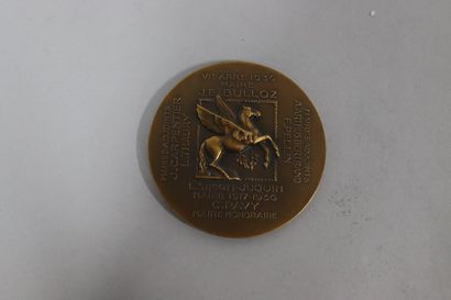 null PM.DAMMANN
Médaille ronde en bronze doré
Av : Profil d'Athéna casqué, signé...