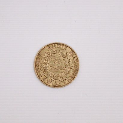 null Pièce en or de 20 francs Cérès (1850 A)
TTB à SUP. 
Poids : 6.45 g.