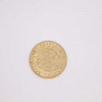 null Pièce en or de 20 francs Napoléon III tête nue (1852 A)
TTB à SUP. 
Poids :...
