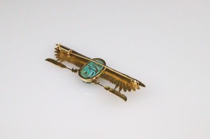 null Brooch in 18K (750) yellow gold. 
Gross weight. : 5.58g