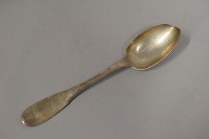 null Two forks and two spoons in silver. 
Jurisdiction of Rennes and Dijon, 18th...