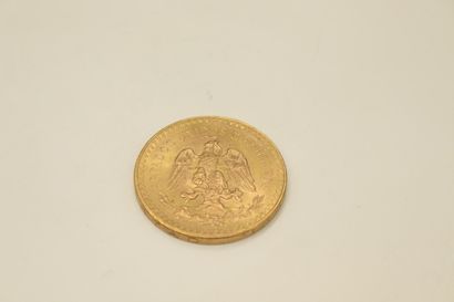 Pièce en or de 50 Pesos Mexicain 1821-1947.
Poids...
