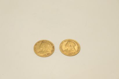 null Lot of 2 Victoria sovereigns (1895, 1900).