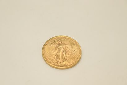 null Gold coin of 20 dollars "Double Eagle" (1923).
Weight : 33.30g.
