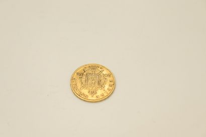 null Pièce de 20 Francs en or Napoléon III tête laurée (1863, BB).
Poids : 6.45 ...