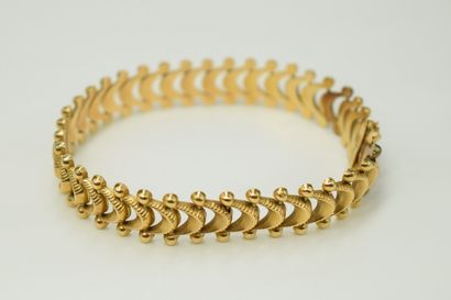 null Bracelet in yellow gold 18k (750) with fancy links.
Wrist size: approx. 18 cm...