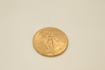 null Pièce en or de 50 Pesos Mexicain 1821-1947.
Poids : 37.50g.