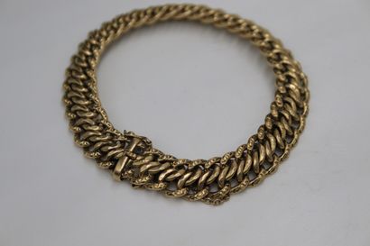 null Bracelet in 18K (750) yellow gold with American mesh. 
Diameter : about 8.5...