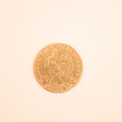 null Pièce en or de 20 francs au coq (1912)
TTB à SUP.
Poids : 6.45 g