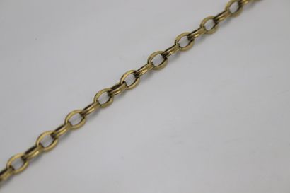 null Yellow gold chain 18k (750), eagle head hallmark.
L. : approx. 32.50 cm - Weight...