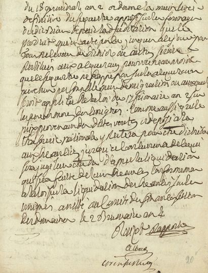null Jacques-Marie ROUZET (1743-1820) Conventional (Haute-Garonne). P.A.S., co-signed...