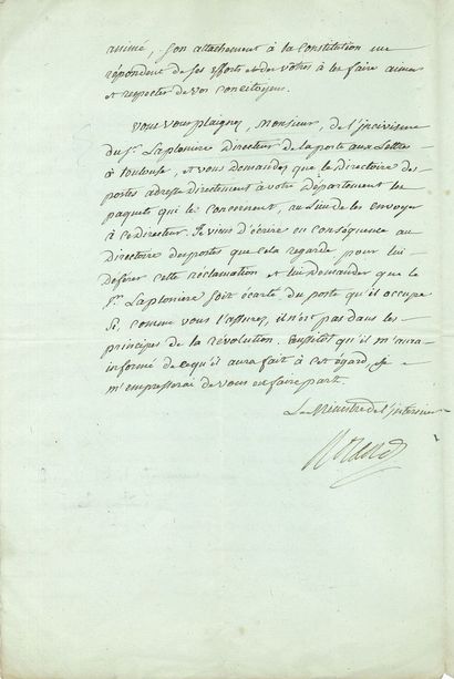 null Jean-Marie ROLAND de la Platière (1734-1793) politician, minister of the Interior...