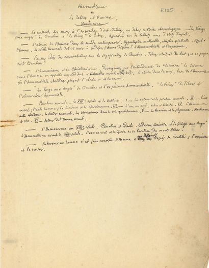 null Albert GLEIZES (1881-1953). Typescript with autograph additions and corrections,...