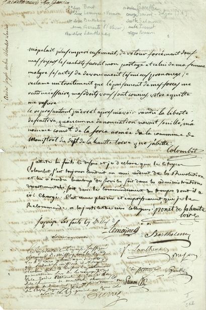  CONVENTIONNELS. 29 lettres ou pièces (la plupart L.S. ou P.S.) ; nombreux en-têtes... Gazette Drouot