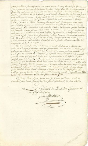 null Joseph-Marie Tennet de LAUBADÉRE (1745-1809) général de la Révolution, il s'illustra...