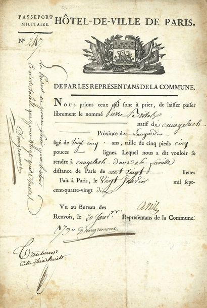 null Louis-David COLLENOT D'ANGREMONT (1748-1792) avocat et littérateur, contre-révolutionnaire,...