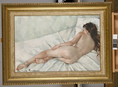 null TALWINSKI Igor, 1907-1983,
Reclining Nude,
oil on canvas (some soiling), signed...