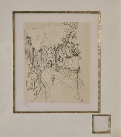 null BONNARD Pierre (1867-1947)
Montmartre. 
Lithographie monogrammée en bas à droite...