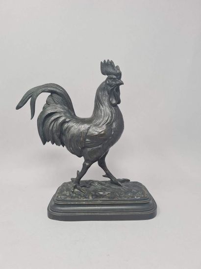 VIDAL Louis (1831-1892)
Le coq, 1889
Bronze...