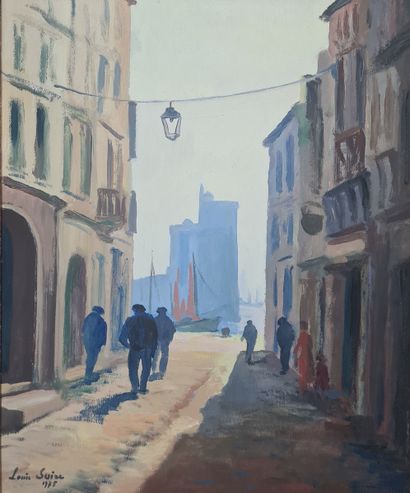 null SUIRE Louis, 1899-1987,
Alley on the port of La Rochelle, 1975,
oil on panel,...