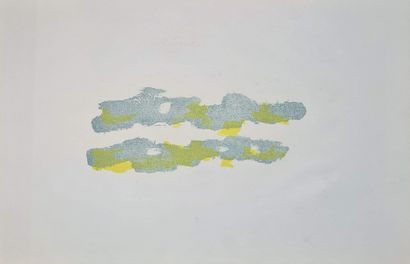 null FAUTRIER Jean, after,
Clouds,
three lithographs in colors, one on a grey background...