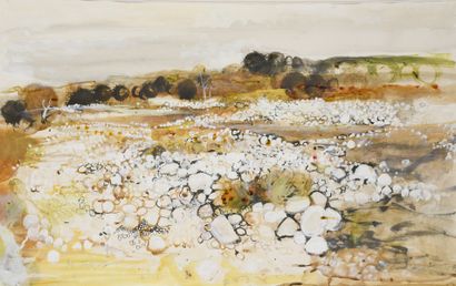 null JOUENNE Michel, 1933-2021,
Landscape of the South,
gouache on paper, signed...