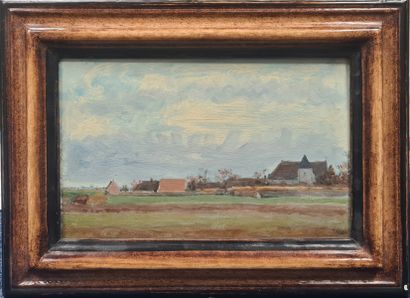 null NOEL J., end of XIXth and beginning of XXth century,
Farm in the countryside,
oil...