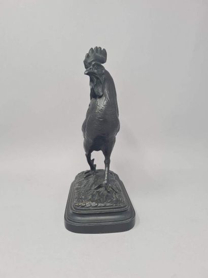null VIDAL Louis (1831-1892)
The rooster, 1889
Bronze with dark brown patina, on...