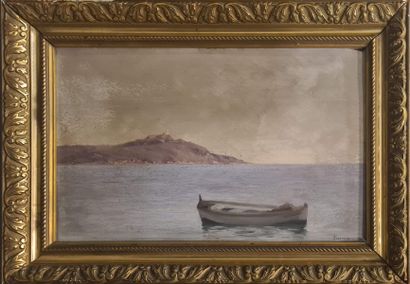 null BASSOT Ferdinand (1843-1900)
Abandoned boat
Oil on panel, signed lower right...