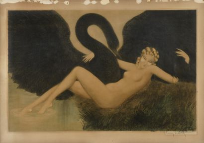 null ICART Louis, 1888-1950
Leda, 1934
etching in colors (insolation, trace of sticky...
