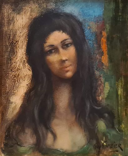 null CAMBIER Guy (1923-2008)
Portrait of a woman 
Oil on canvas signed on the lower...