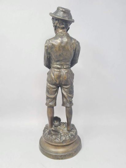 null ANFRIE Charles (1833-1905)
La cruche cassée
Bronze à patine médaille, sur le...