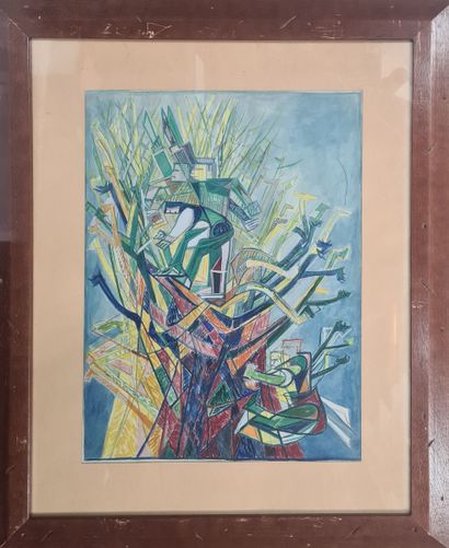 null CARP Esther, 1897-1970,
Bedtime - The Pruners,
two gouaches on paper (traces...