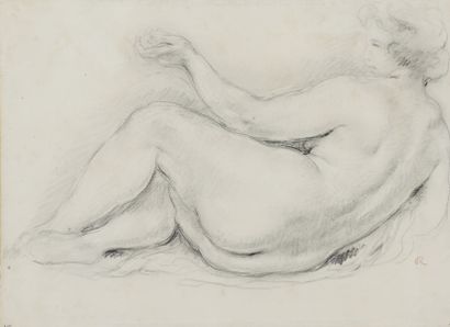 null GUINO Richard, 1890-1973
Reclining Nude from the Back
charcoal, black pencil...