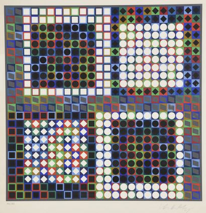 VASARELY Victor, 1906-1997,
Kinetic composition,
serigraph...