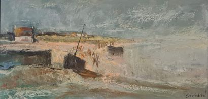 null STEINLEN Aimé Daniel (1923-1996)
Vendée beach,
oil on canvas, signed lower right,...