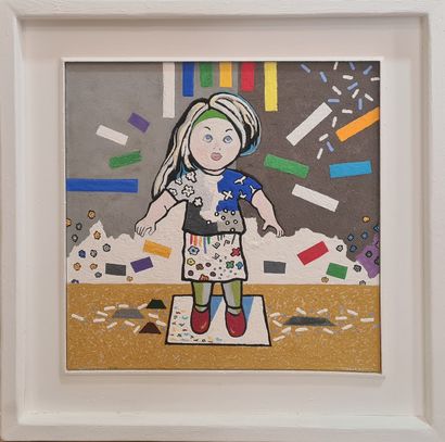 null LAFORTUNE Jacky (born 1946)
The doll, 2016
casein paint and marble powder on...