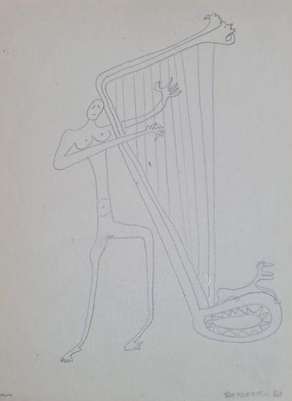 SOUZOUKI Ruytchi (1902-1985)
The harpist,...