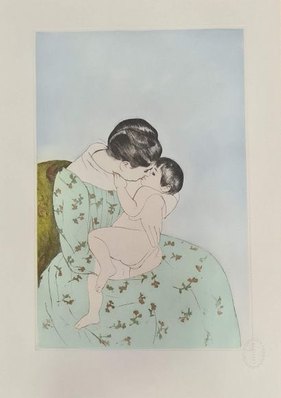 null CASSATT Mary, after,
Ten drypoints and aquatints,
suite of 10 drypoints, etchings...