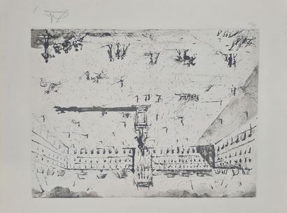null DALI Salvador, after,
La grande Place des Vosges, du temps de Louis XIII, 1958,
etching...