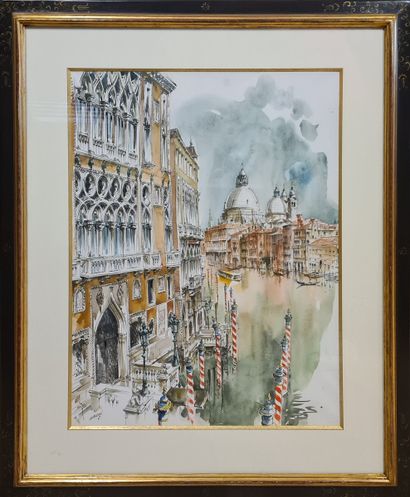 null MARKÖ Serge (1926-2014)
Venise
Aquarelle, signée en bas à gauche 
63 x 47 cm...
