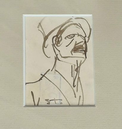 null STEINLEN Théophile Alexandre, 1859-1923,
Man with a hat - Bearded profile,
2...