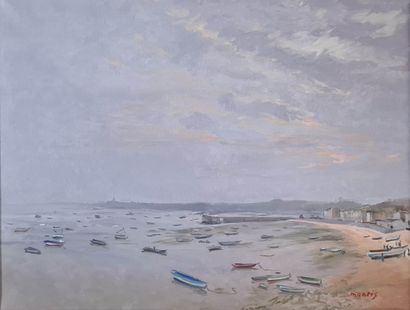 null MONTIS Guy (1918-1976) 
Seaside, Cancale 
Oil on canvas signed lower right 
50...